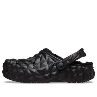 Crocs (WMNS) Klassiska Clog Fodrade Geometriska Skor ”Svarta” 210069-001