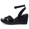 Crocs (WMNS) Leigh II Cross Strap Ankel Wedge Sandaler ”Black” 204950-060