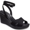 Crocs (WMNS) Leigh II Cross Strap Ankel Wedge Sandaler ”Black” 204950-060