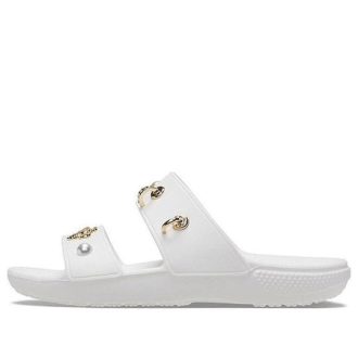 Crocs (WMNS) Mjuk sula Mysig utomhus Sporttofflor med platt klack Vit 207387-103
