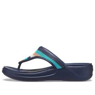 Crocs (WMNS) Monterey Bead Strap Wedge ”Dark Blue” 206641-4HQ