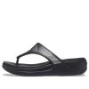 Crocs (WMNS) Monterey Metallic Snygga svarta tofflor 206850-001