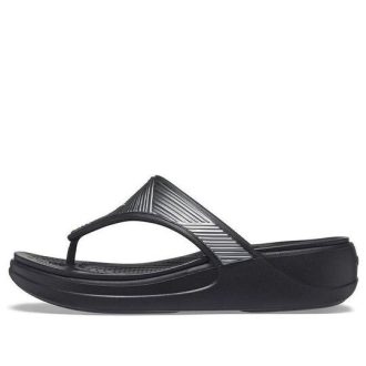 Crocs (WMNS) Monterey Metallic Snygga svarta tofflor 206850-001