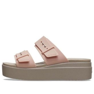 Crocs (WMNS) Pale Blush Brooklyn Sandal ”Brown Beige” 207431-6RL