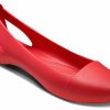 Crocs (WMNS) platta röda sandaler 202811-8C1