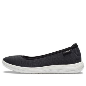 Crocs (WMNS) Reviva Mysig andningsbar låga toppar Athleisure Casual Sportsko Svart Vit 205880-066