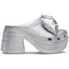 Crocs (WMNS) Siren Metallic Bow Clogs ”Silver” 210050-0P1 Crocs (WMNS) Siren Metallic Bow Clogs ”Silver” 210050-0P1