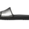 Crocs (WMNS) Sloane Shine Low Slide Flat Casual Black Silver Tofflor ”Black Silver” 206921-001 Crocs (WMNS) Sloane Shine Low Slide Flat Casual Black Silver Tofflor ”Black Silver” 206921-001