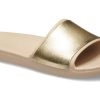 Crocs (WMNS) Sloane Shine Low Slide Minimalistic Casual Platt Brun Guld Färg Tofflor ”Brown Gold” 206921-212 Crocs (WMNS) Sloane Shine Low Slide Minimalistic Casual Platt Brun Guld Färg Tofflor ”Brown Gold” 206921-212