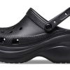 Crocs (WMNS) Small Whale Retro Crocs tjock sula svarta sandaler 206302-001 Crocs (WMNS) Small Whale Retro Crocs tjock sula svarta sandaler 206302-001