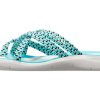 Crocs (WMNS) stickade flip-flops blå vit 205728-4DY