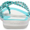 Crocs (WMNS) stickade flip-flops blå vit 205728-4DY