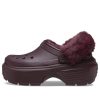Crocs (WMNS) Stomp-fodrade träskor ”Dark Cherry” 208546-6WD