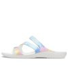 Crocs (WMNS) Swiftwater Crocs Casual Multi-Color Tie Dye Sandaler ”White” 206894-928 Crocs (WMNS) Swiftwater Crocs Casual Multi-Color Tie Dye Sandaler ”White” 206894-928
