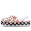 Crocs (WMNS) Tidlösa Clash Roses Blommor Prickar Träsko ”Vit Röd Svart” 205372-97D