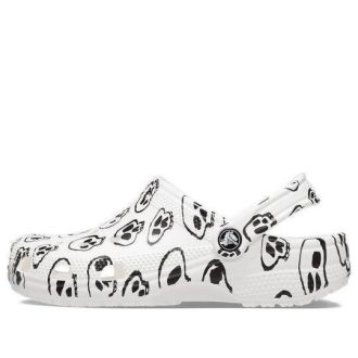 Crocs (WMNS) Träskor med klassiskt dödskalletryck ”White Black” 208993-103