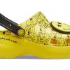 Crocs (WMNS) X Smiley Classic Clog Tjock sula Leende ansikte moln Sandaler Gul Svart 207233-90H Crocs (WMNS) X Smiley Classic Clog Tjock sula Leende ansikte moln Sandaler Gul Svart 207233-90H