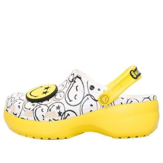 Crocs (WMNS) x Smiley World Charm Classic Platform Clogs ”Yellow White” 207980-94S