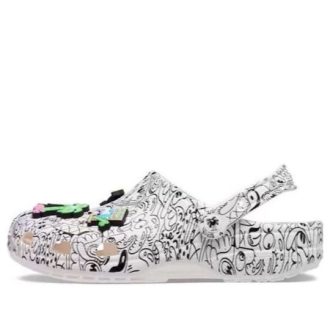 Crocs x Steven Harrington Classic Clogs ”Quickstrike – White Black” 208145-103
