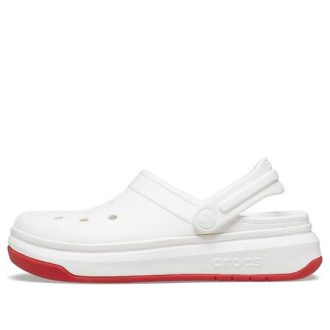 Crocsband Full Force Thick Sole Sandaler Vit Röd Unisex 206122-100