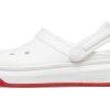 Crocsband Full Force Thick Sole Sandaler Vit Röd Unisex 206122-100