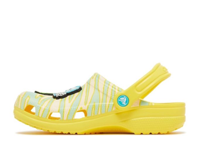 Ron English x Classic Clog Kids ”Party Animals – Zebra Lemon”